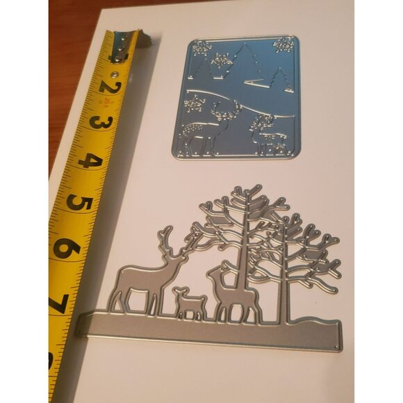 Metal Cutting dies dear and winter wonderland scene Lot of 2 scrapbooking/card m - Picture 2 of 5